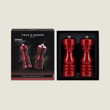 Cole & Mason London Red Gloss Salt & Pepper Mills 7